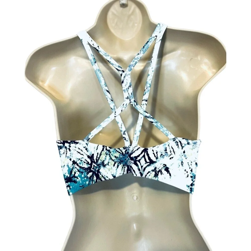 Marika Sports Bra, Removable Cup‎ Pads, Butterfly MultiColor, Medium, NWT